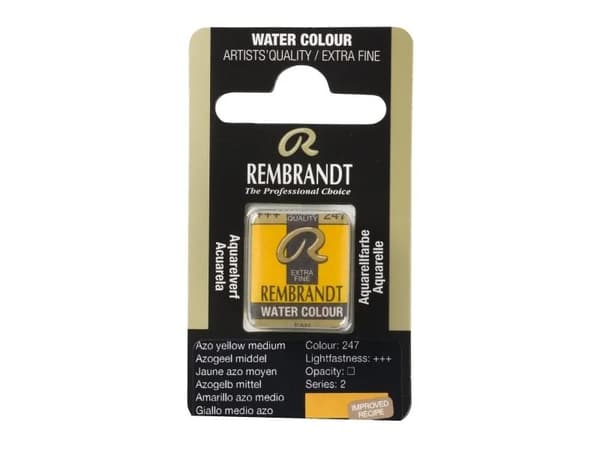 Rembrandt Watercolour Pan Azo Yellow Medium 247