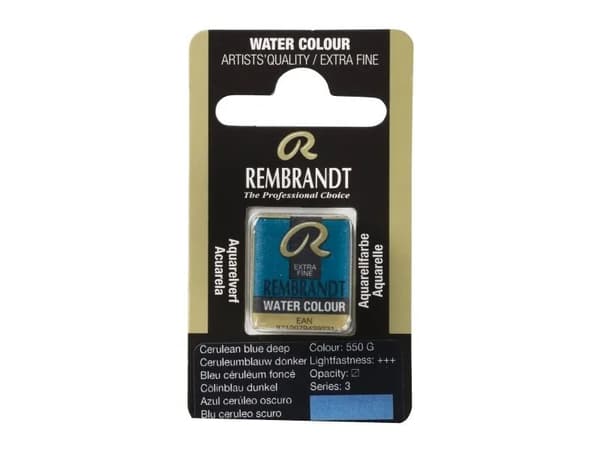 Rembrandt Watercolour Pan Cerulean Blue Deep 550
