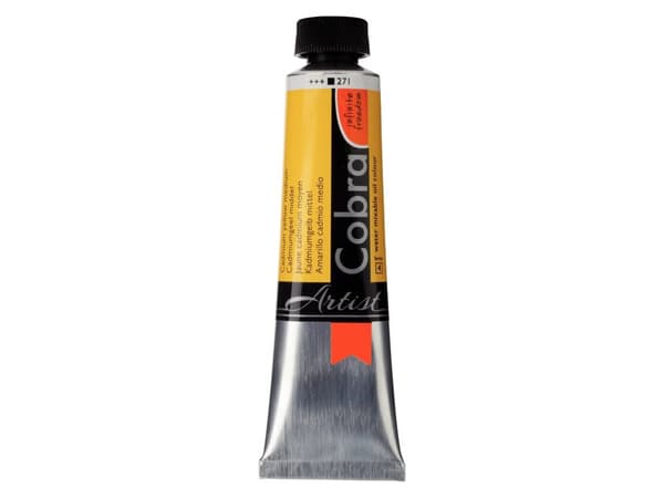 Cobra Artist Water-Mixable Oil Colour Tube Cadmium Yellow Medium 271