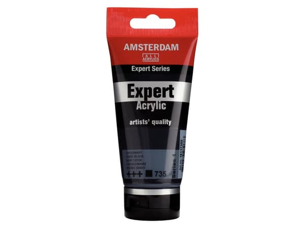 Amsterdamin Expert-sarjan akryyliputki 75 ml Oxide Black 735 (musta)