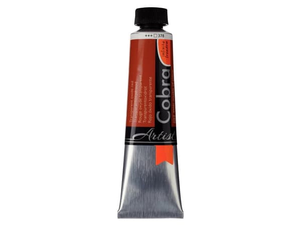 Cobra Artist Water-Mixable Oil Colour Tube Transparent Oxide Red 378