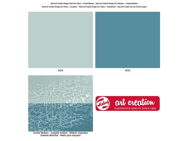 Talens Talens Art Creation Vintage Chalk set Blues | 2 x 100 ml + crackle medium