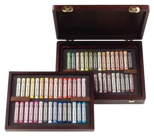 Rembrandt Soft pastel wooden box set Portrait Selection Deluxe | 60 whole pastels