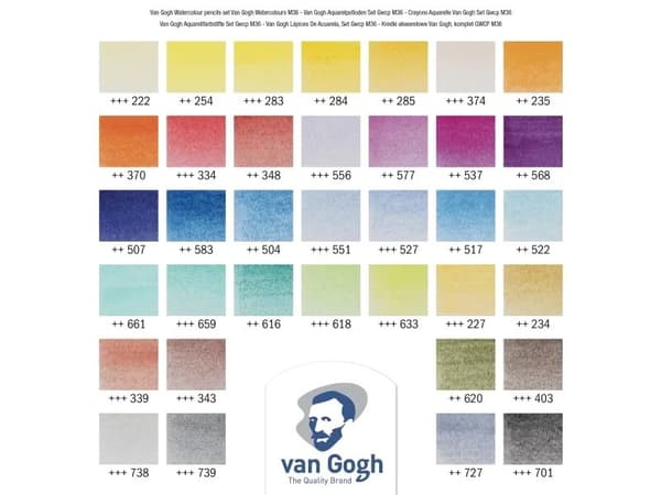 Van Gogh Watercolour pencil advanced set | 36 colours