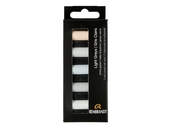 Rembrandt Soft pastel set Light Greys | 5 half pastels
