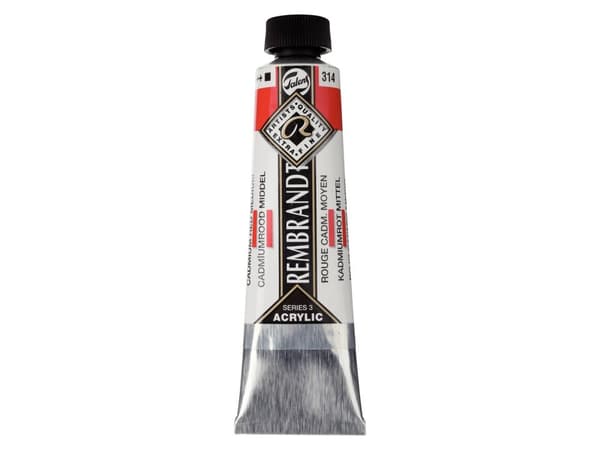 Rembrandt Acrylic Colour Tube Cadmium Red Medium 314
