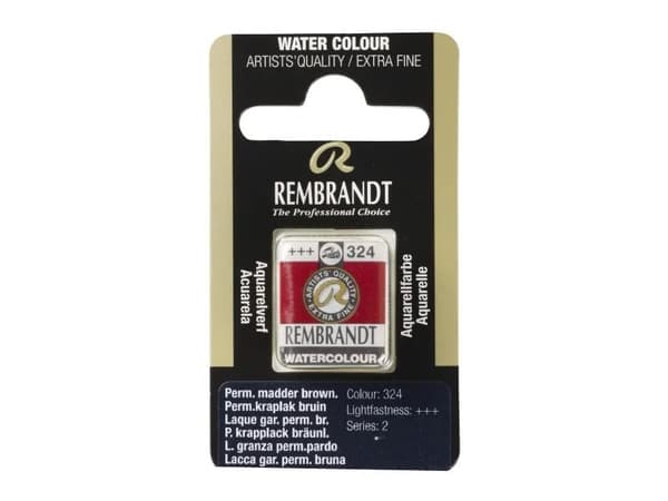 Rembrandt Watercolour Pan Permanent Madder Brownish 324