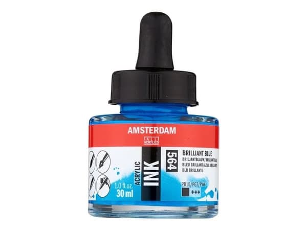 Amsterdam Acrylic Ink Bottle Brilliant Blue 564