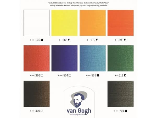 Van Gogh Oil colour wooden box Basic | 10 x + accessories