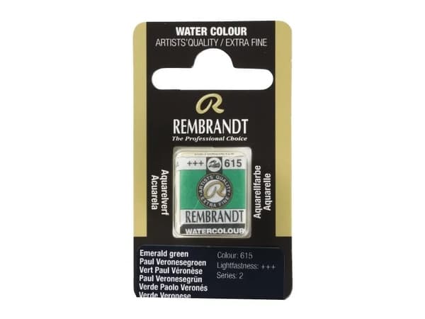 Rembrandt Watercolour Pan Emerald Green 615