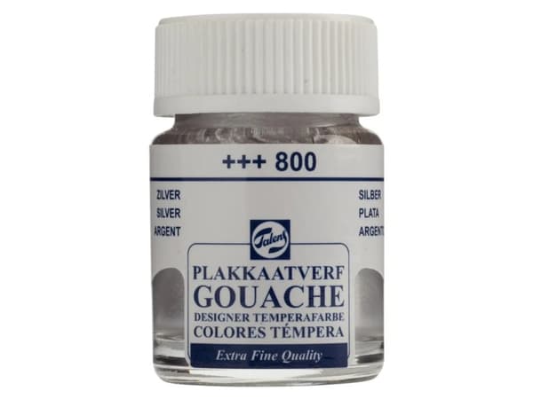 Talens Gouache Extra Fine Quality Bottle Silver 800