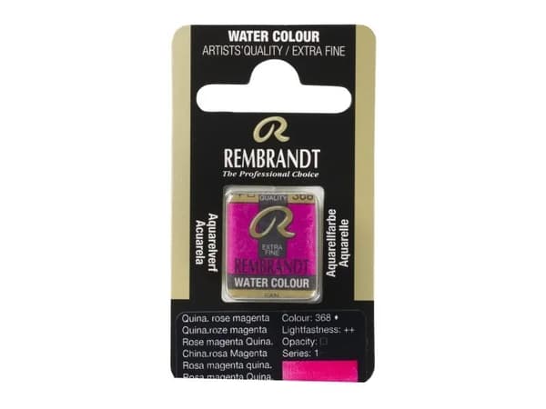 Rembrandt Watercolour Pan Quinacridone Rose Magenta 368