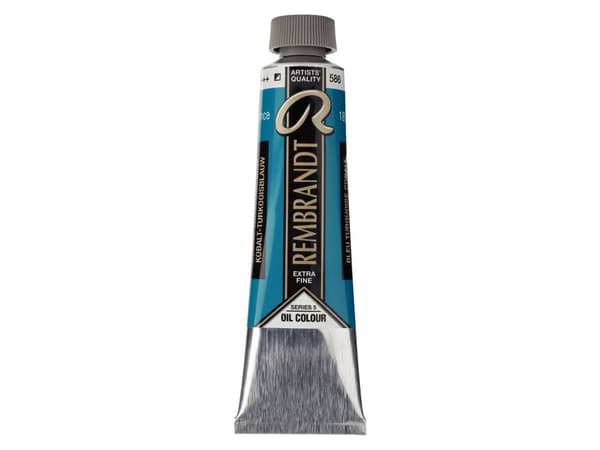 Rembrandt Oil Colour Tube Cobalt Turquoise Blue 586
