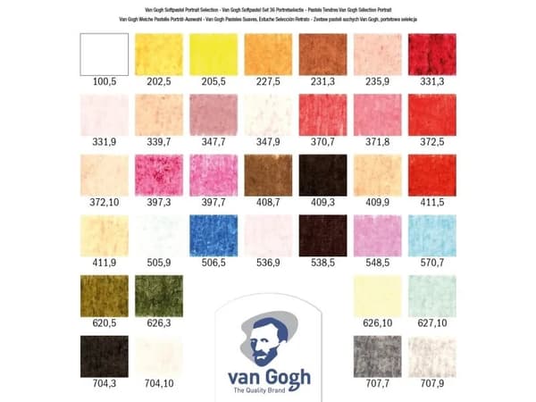 Van Gogh Soft pastel portrait selection set | 36 colours
