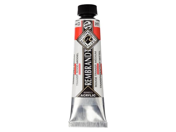 Rembrandt Acrylic Colour Tube Transparent Red Medium 317
