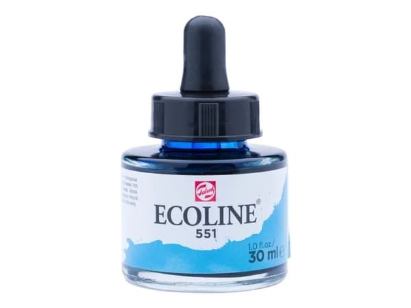 Ecoline Liquid Watercolour Bottle Sky Blue Light 551