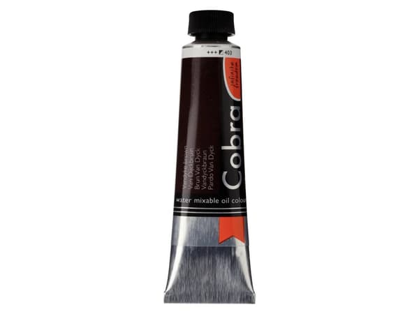 Cobra Artist Water-Mixable Oil Colour Tube Vandyke Brown 403