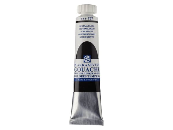 Talens Gouache Extra Fine Quality Tube Neutral Black 737