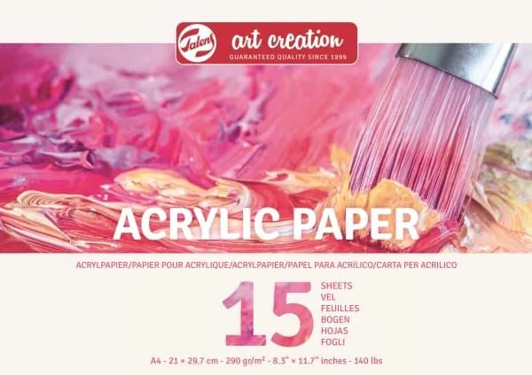 Talens Art Creation Acrylic paper pad | 29.7 x 21 cm (A4), 290 g, 15 sheets