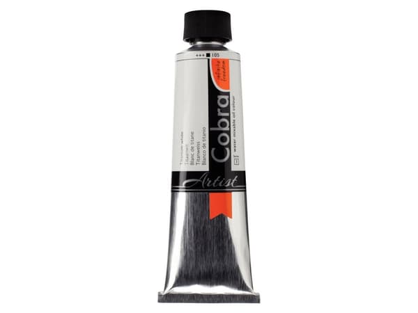 Cobra Artist Water-Mixable Oil Colour Tube Titanium White 105
