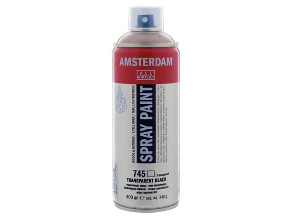 Amsterdam Spray Paint Black Transparent 745