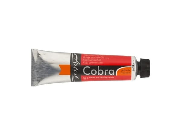 Cobra Artist Water-Mixable Oil Colour Tube Cadmium Red Light 303