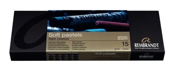 Rembrandt Soft pastel set Dark Colours | 15 whole pastels