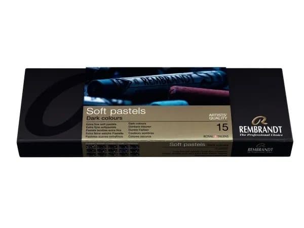 Rembrandt Soft pastel set Dark Colours | 15 whole pastels