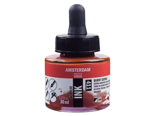 Amsterdam Acrylic Ink Bottle Burnt Sienna 411
