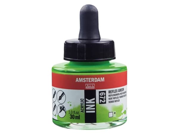 Artequipment Amsterdam Acrylic Ink Bottle Reflex Green 672