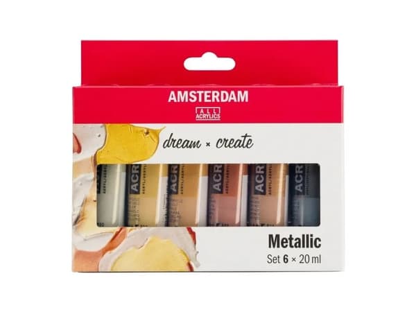 Amsterdam Standard Series acrylic paint metallic set | 6 x