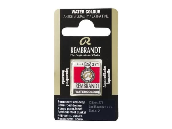 Rembrandt Watercolour Pan Permanent Red Deep 371