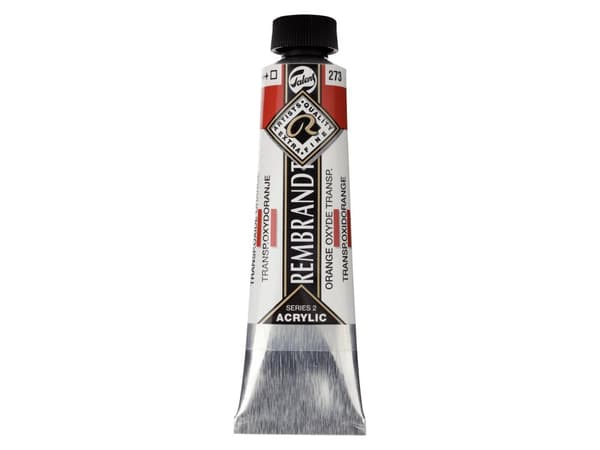 Rembrandt Acrylic Colour Tube Transparent Oxide Orange 273
