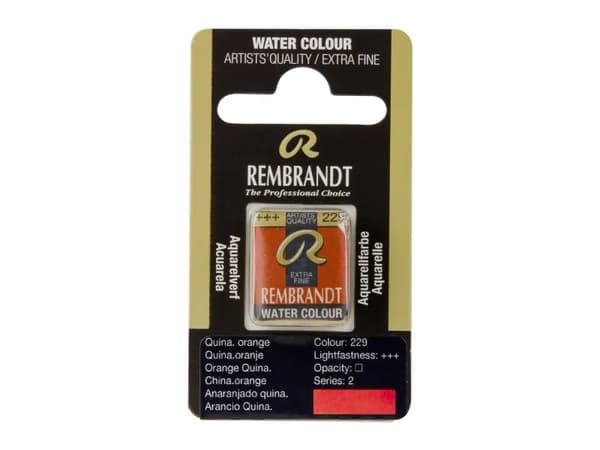 Rembrandt Watercolour Pan Quinacridone Orange 229