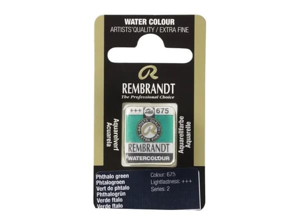 Rembrandt Watercolour Pan Phthalo Green 675