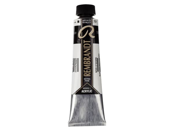 Artequipment Rembrandt Akrylfargerør Ivory Black 701