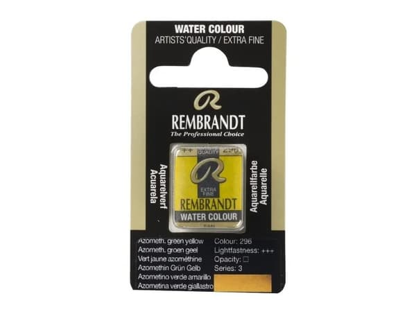 Rembrandt Watercolour Pan Azomethine Green Yellow 296