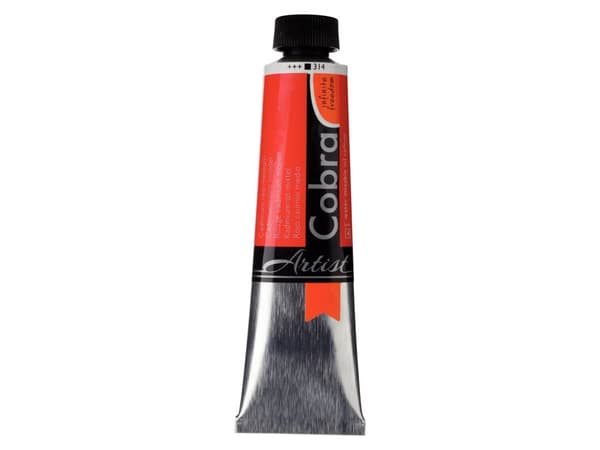 Cobra Artist Water-Mixable Oil Colour Tube Cadmium Red Medium 314
