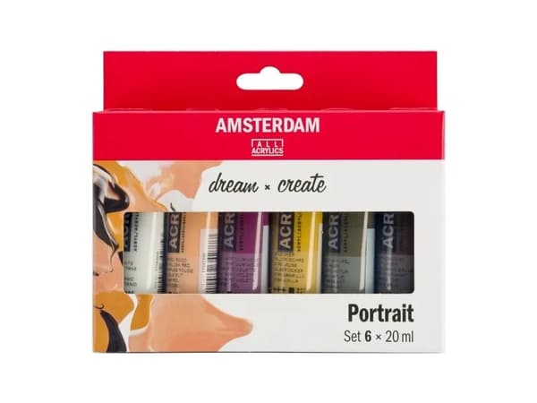 Amsterdam Standard Series acrylic paint portrait set | 6 x