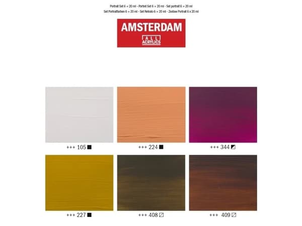 Amsterdam Standard Series acrylic paint portrait set | 6 x