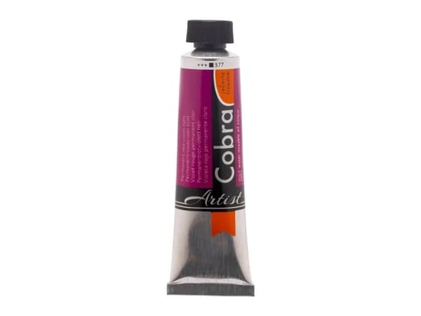 Cobra Artist Water-Mixable Oil Colour Tube Permanent Red Violet Light 577