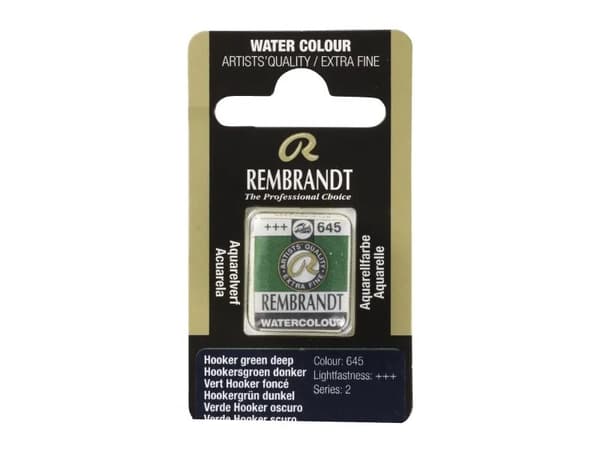 Rembrandt Watercolour Pan Hooker Green Deep 645