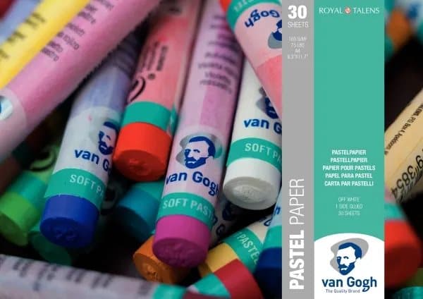 Van Gogh Valkoinen pastellipaperi | 29,7 x 21 cm (A4), 160 g, 30 arkkia