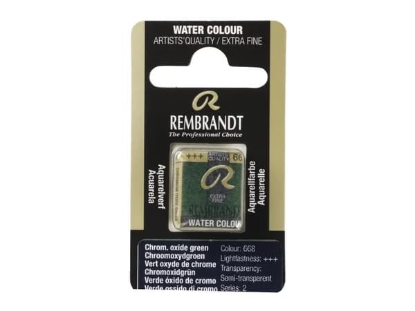 Rembrandt Watercolour Pan Chromium Oxide Green 668