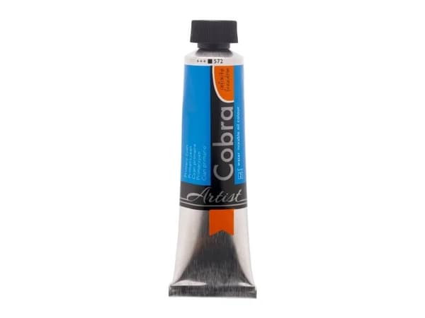 Cobra Artist Water-Mixable Oil Colour Tube Primary Cyan 572