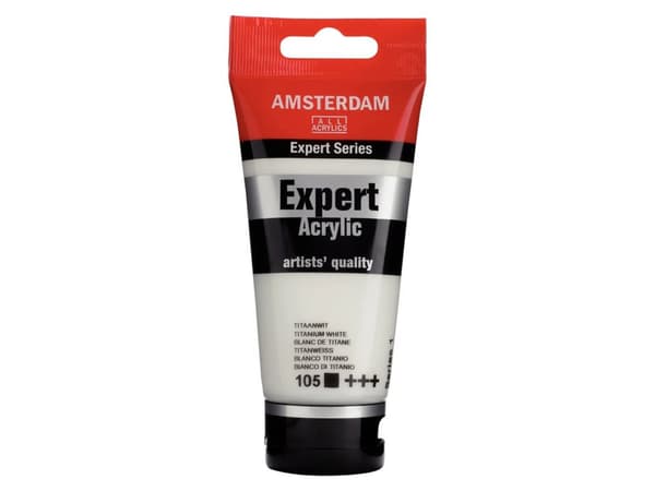 Amsterdam Expert-sarjan akryyliputki 75 ml Titanium White 105