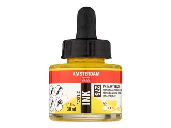 Amsterdam Acrylic Ink Bottle Primary Yellow 275
