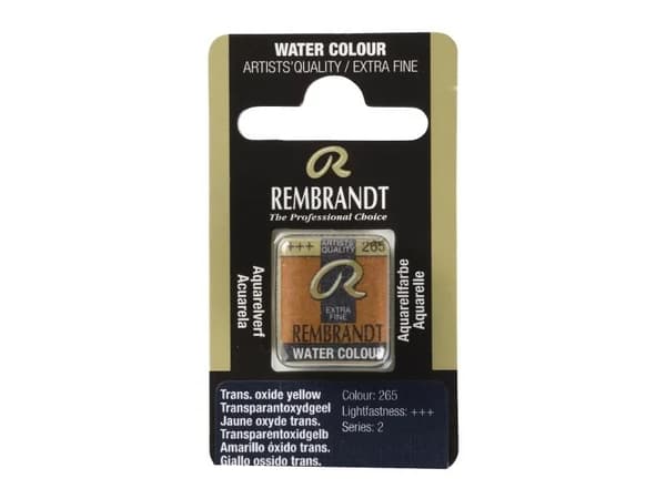 Rembrandt Watercolour Pan Transparent Oxide Yellow 265