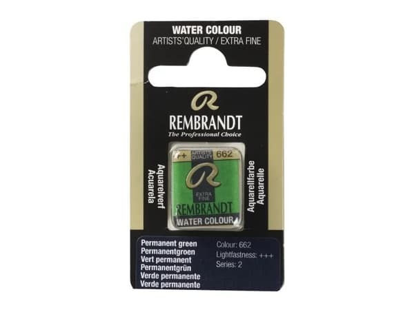 Rembrandt Watercolour Pan Permanent Green 662