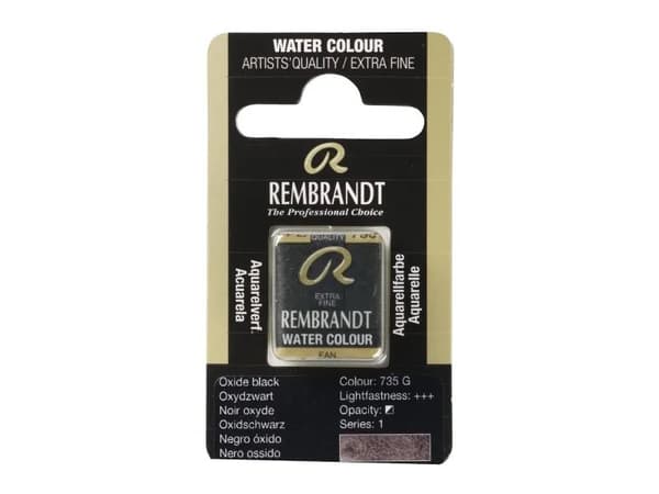 Rembrandt Watercolour Pan Oxide Black 735
